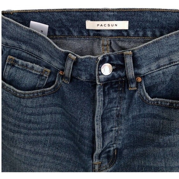 PACSUN JEANS ultra high rise denim size 23 XXS distressed ripped knee - Picture 4 of 6